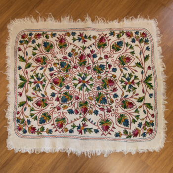 Large floral numdha rug | TradeAid