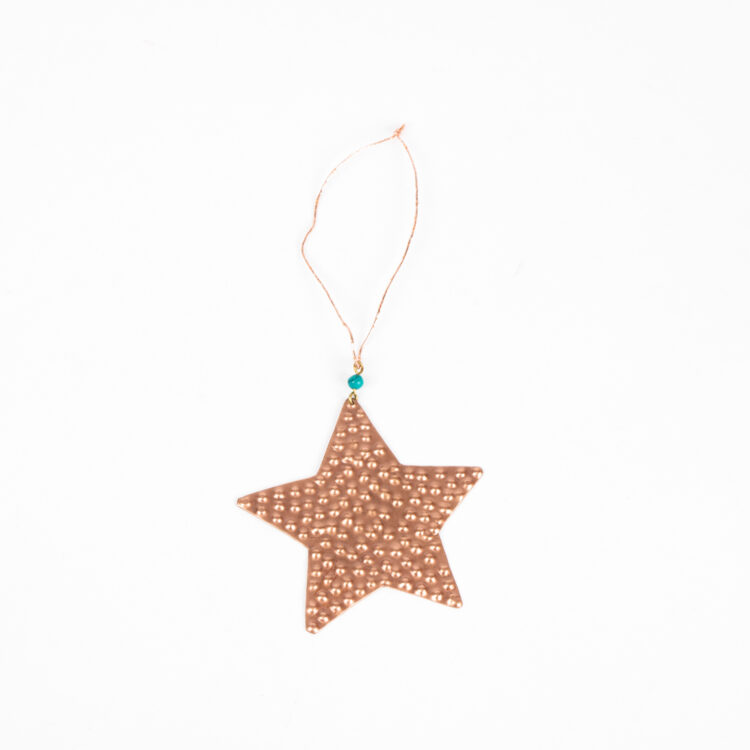 Copper star hanging (medium)