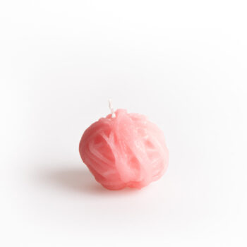 Pink ball of twine candle