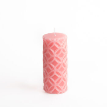 Pink tesselation candle