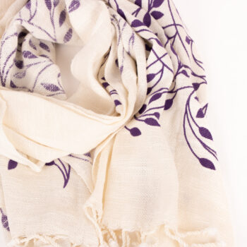 Purple leaves scarf | Gallery 2 | TradeAid