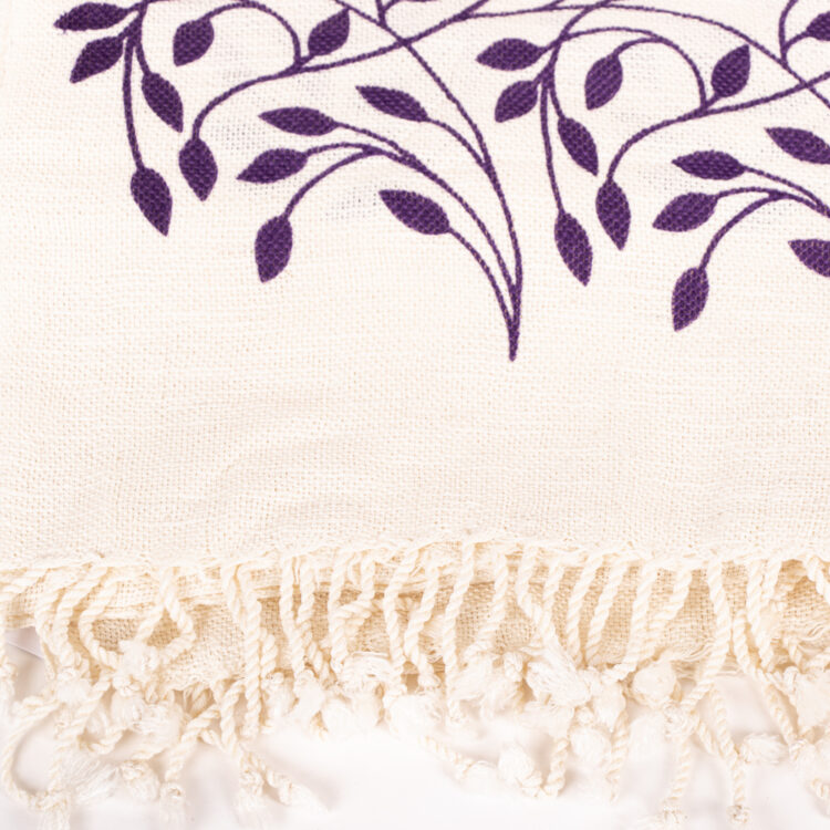 Purple leaves scarf | Gallery 1 | TradeAid