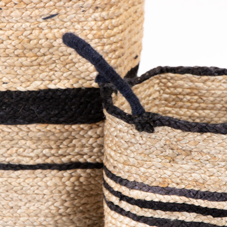 Stripy jute baskets (set of two) | Gallery 1 | TradeAid