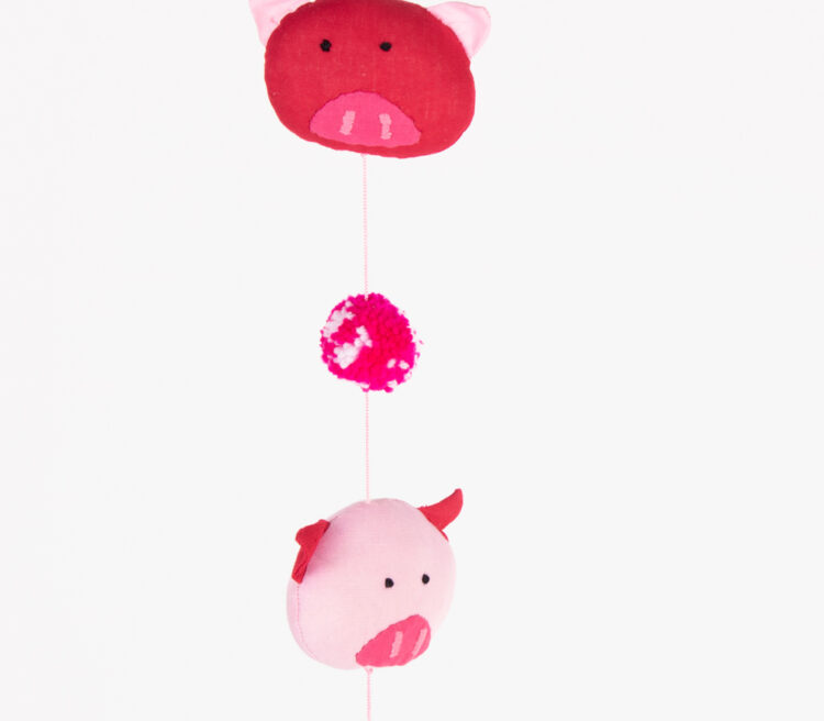 Pig & pompom hanging | Gallery 2 | TradeAid
