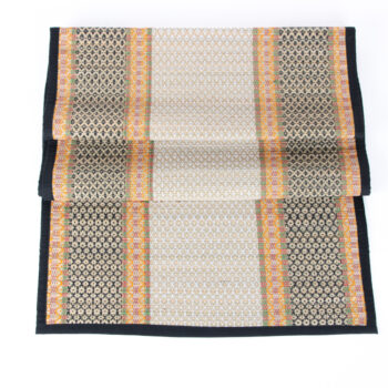 Madur grass table runner with stripes