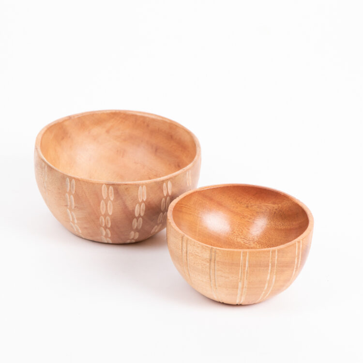 Etched neem wood bowl | Gallery 2