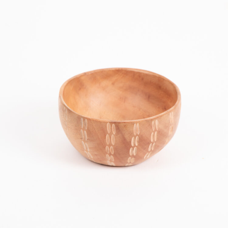 Dotted line neem wood bowl | TradeAid