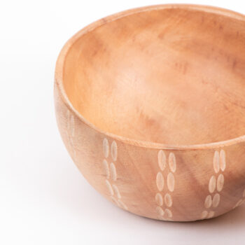 Dotted line neem wood bowl | Gallery 1 | TradeAid