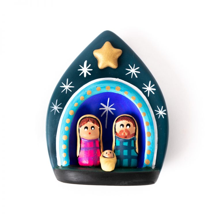 Blue and gold nativity
