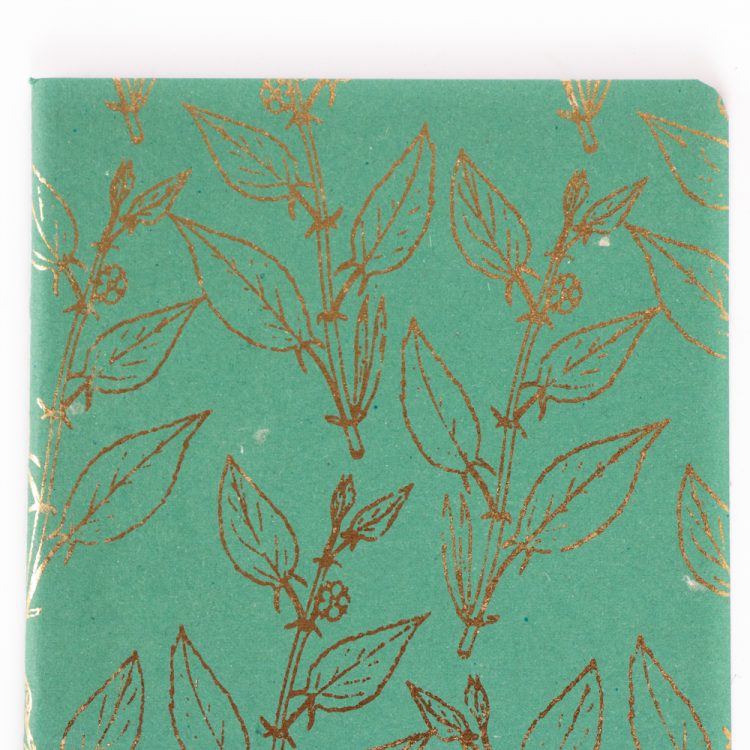 Green & gold leaf notebok | Gallery 1