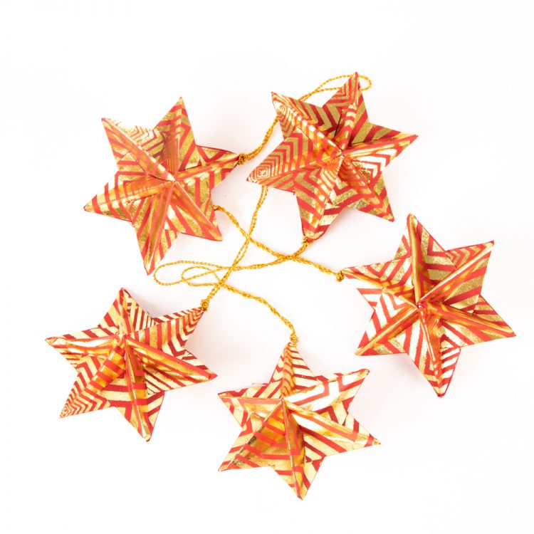Foil print star (set of 5) | TradeAid
