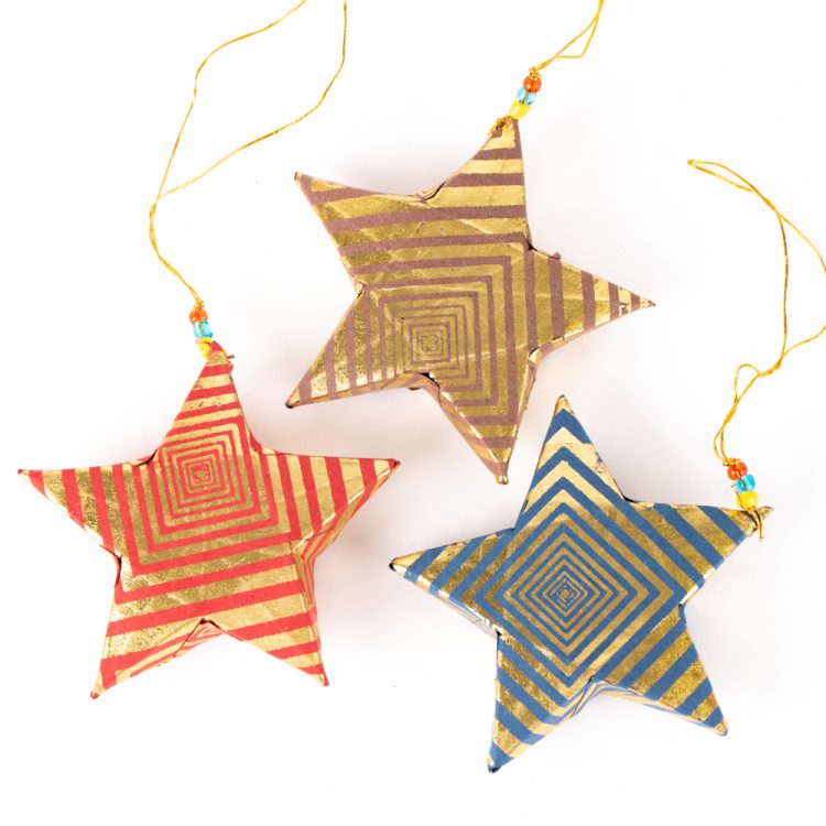 Foil printed stars (set of 3) | TradeAid