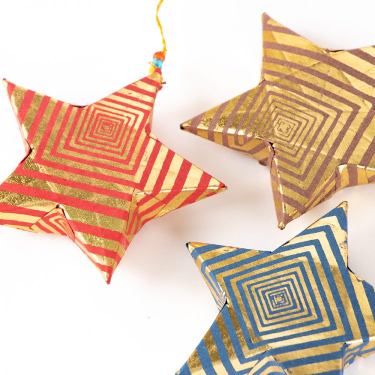 Foil printed stars (set of 3) | Gallery 1 | TradeAid