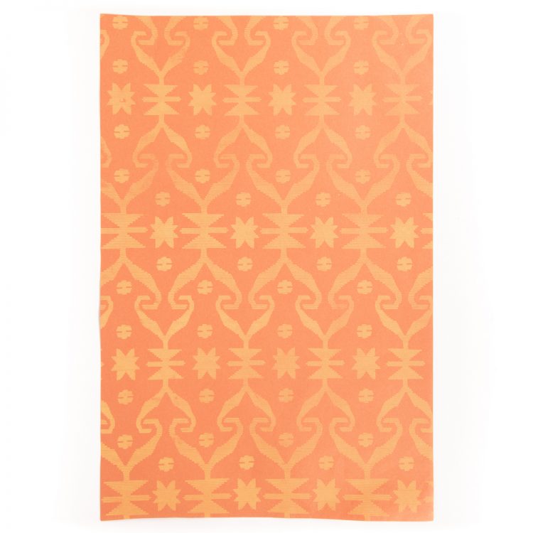 Orange jamdani print paper