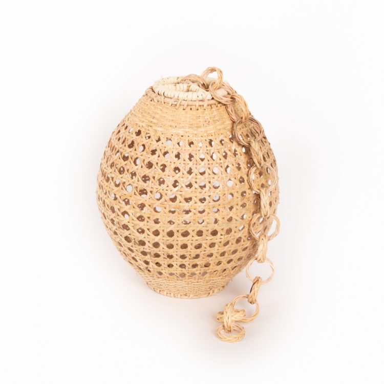 Rattan oval lampshade