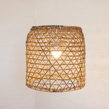 Rattan cylindrical lampshade