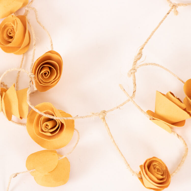 Gold rose garland