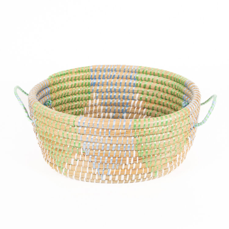 Blue and green oval kaisa basket | TradeAid