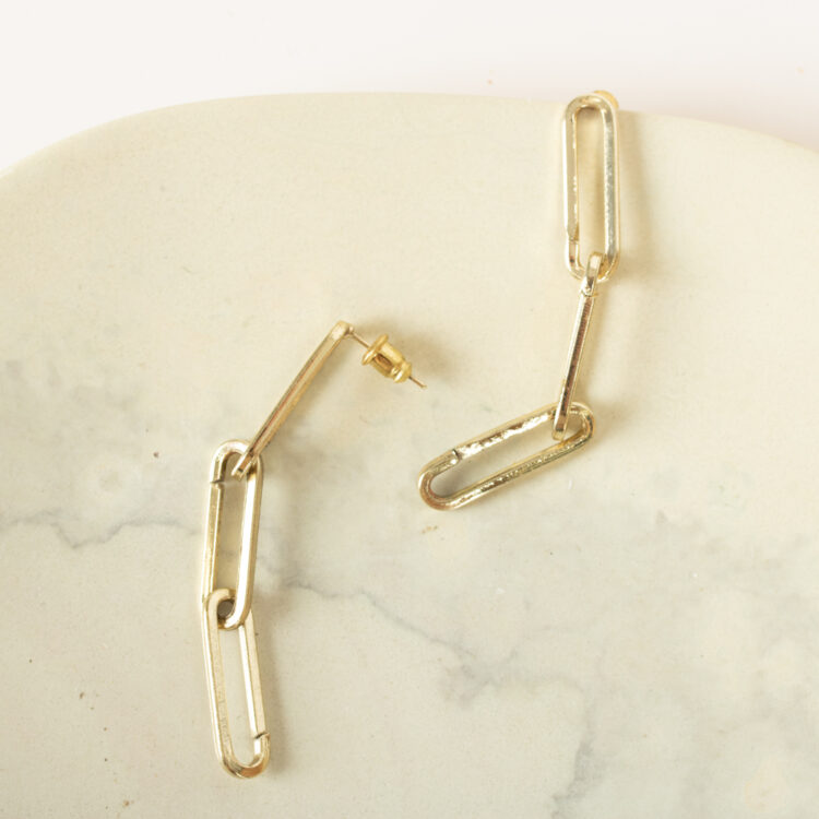 Chain link earrings | Gallery 2