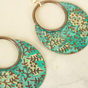 Patina lake earrings | Gallery 1 | TradeAid
