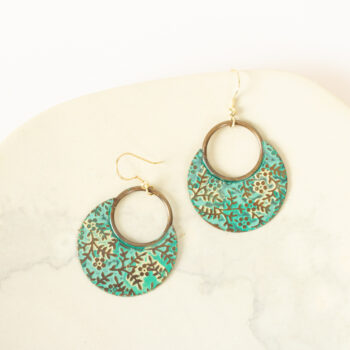 Patina lake earrings | TradeAid