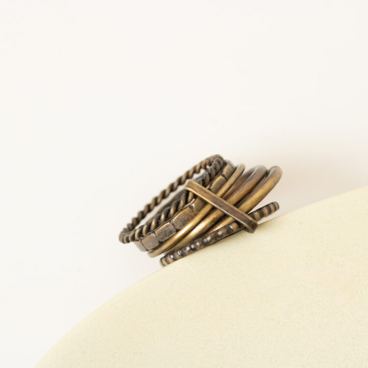 Brass stacked ring | Gallery 2 | TradeAid