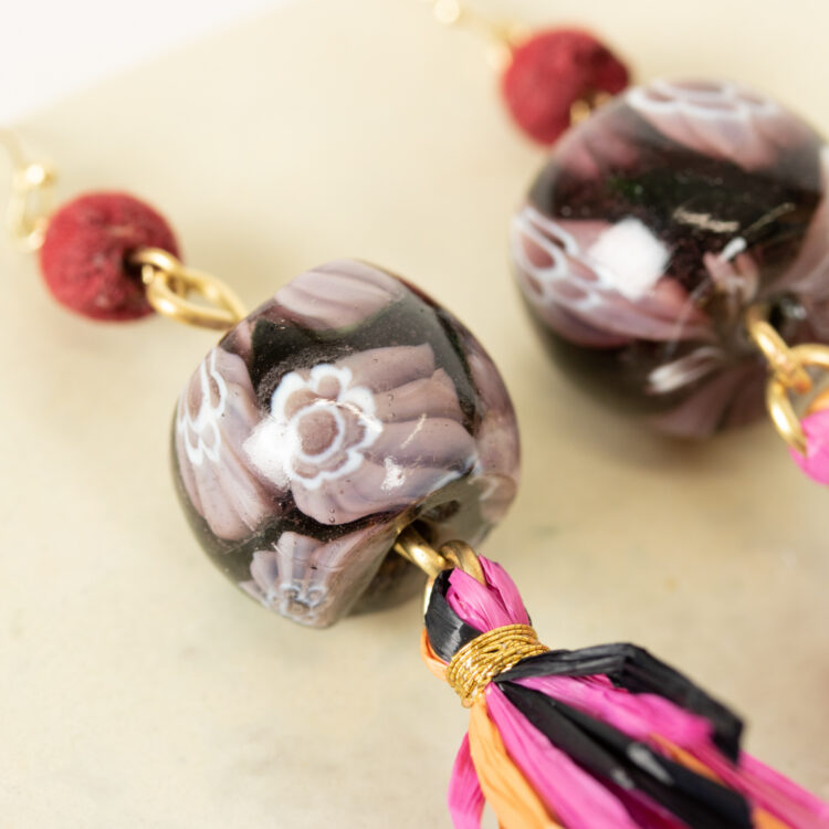 Violet glass earrings | Gallery 1
