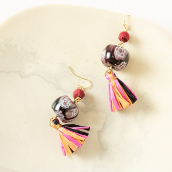 Violet glass earrings | Gallery 2