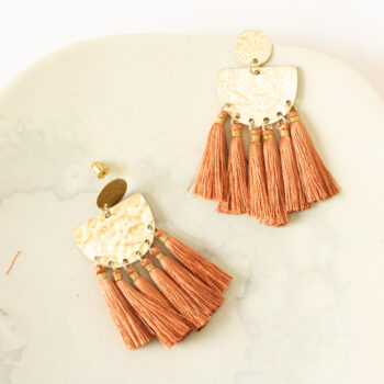 Orange tassel earrings | Gallery 1 | TradeAid