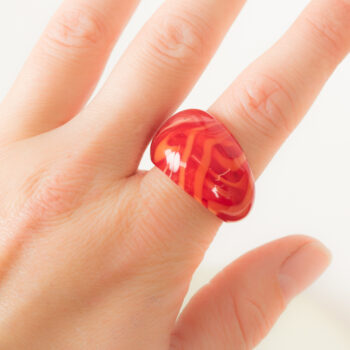 Pink candy glass ring | TradeAid