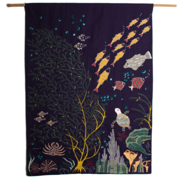 Black under the sea wall hanging