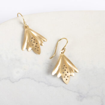 Golden petal earrings | TradeAid