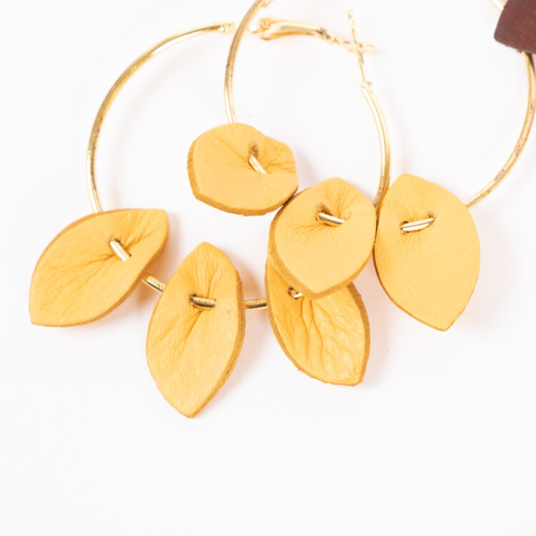 Leather offcut earrings