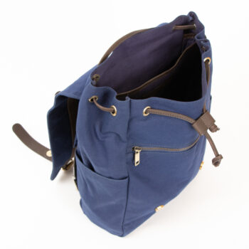 Navy canvas backpack | Gallery 1