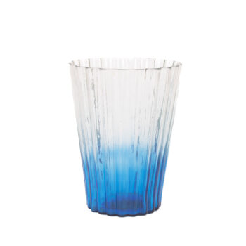 Blue ombré glass vase