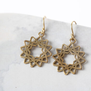 Geometric star earrings | Gallery 1