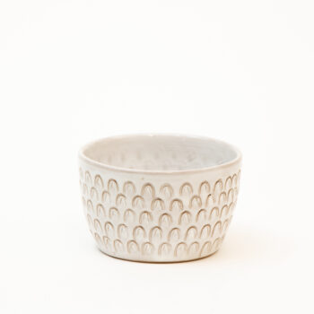 Small white stoneware bowl