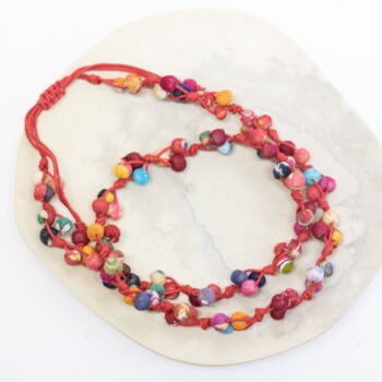 Fabric beads necklace | Gallery 1