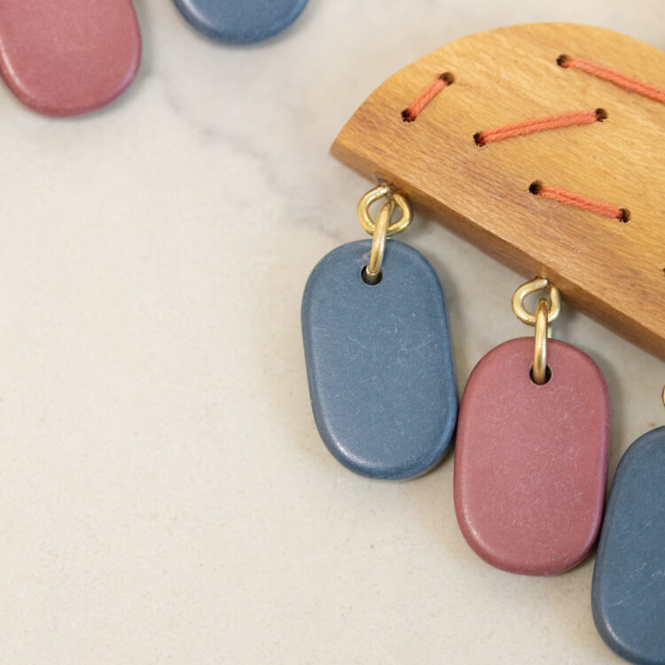 Clay and wood earrings | Gallery 2