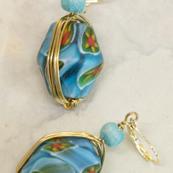 Blue bead earrings | Gallery 2
