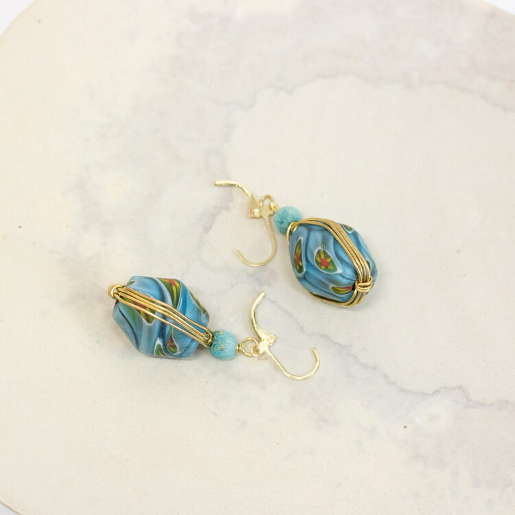 Blue bead earrings | Gallery 1