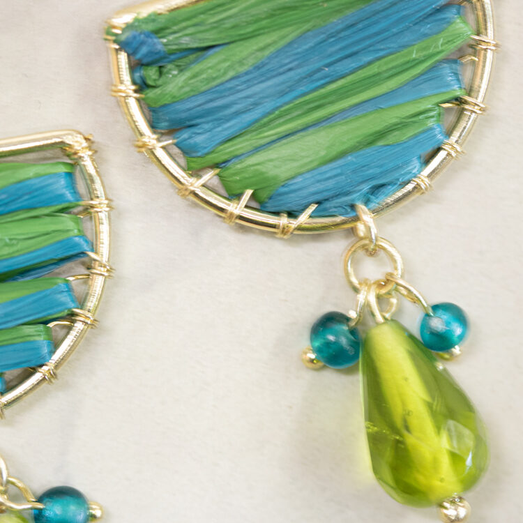 Raffia and bead earrings | Gallery 2