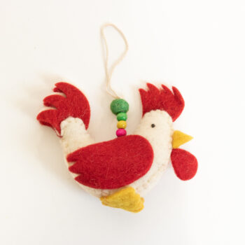 Rooster christmas hanging