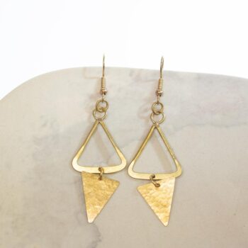 Up & down triangle earrings