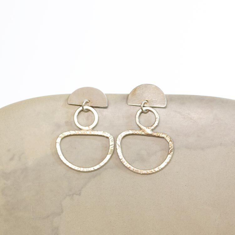 Silver wire earrings