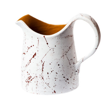 White textured watering jug