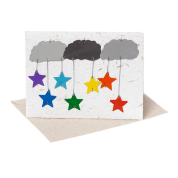 Stars and clouds card