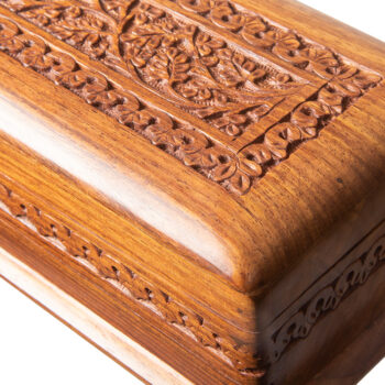 Carved sheesham lock box | Gallery 2