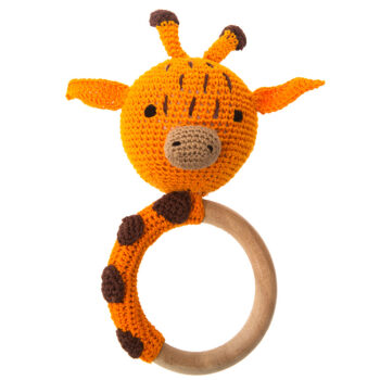 Crochet giraffe teether