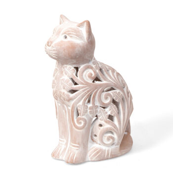 Terracotta cat tealight holder | Gallery 1